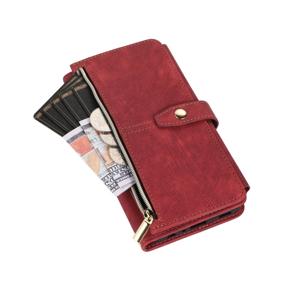 For Samsung Galaxy A52 4G / 5G Dream 9-Card Wallet Zipper Bag Leather Phone Case(Red)