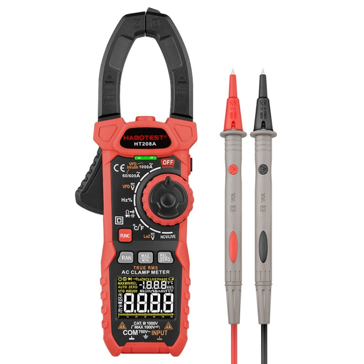 HABOTEST HT208A 1000A Clamp Multi-Function Anti-burning Digital Multimeter