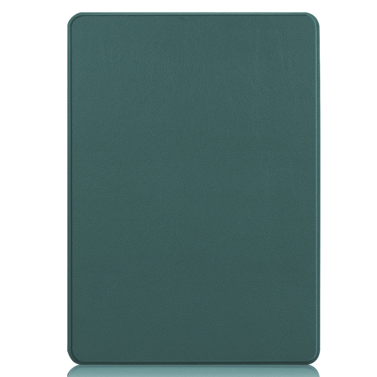 For Microsoft Surface Pro 9 Custer Pure Color Holder Leather Tablet Case(Green)