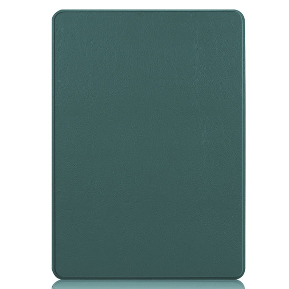 For Microsoft Surface Pro 9 Custer Pure Color Holder Leather Tablet Case(Green)