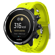 For Suunto 9 Rhombus Texture Silicone Watch Band(Grass Green)