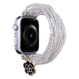 Multi-row Beads Watch Band For Apple Watch Series 9&8&7 41mm / SE 3&SE 2&6&SE&5&4 40mm / 3&2&1 38mm(Transparent Beads)