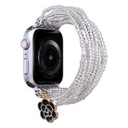 Multi-row Beads Watch Band For Apple Watch Series 9&8&7 41mm / SE 3&SE 2&6&SE&5&4 40mm / 3&2&1 38mm(Transparent Beads)