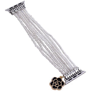 Multi-row Beads Watch Band For Apple Watch Series 9&8&7 41mm / SE 3&SE 2&6&SE&5&4 40mm / 3&2&1 38mm(Transparent Beads)