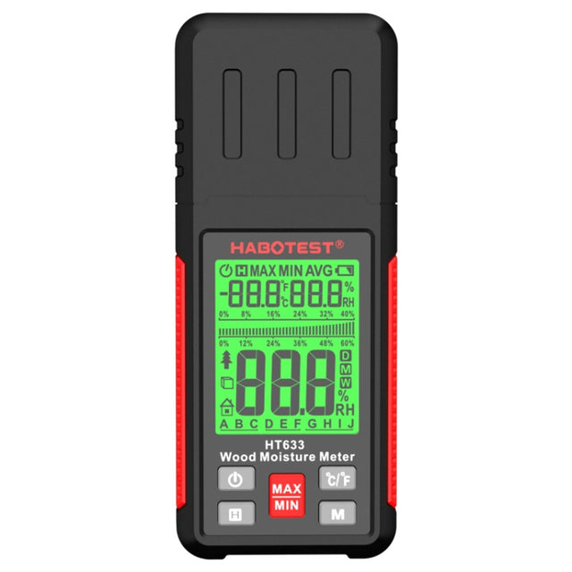 HABOTEST HT633 Portable Multifunctional Digital Display Wood Moisture Detector