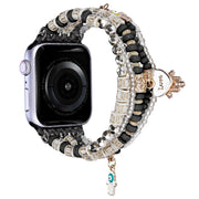 Forest Style Beads Watch Band For Apple Watch Series 9&8&7 41mm / SE 3&SE 2&6&SE&5&4 40mm / 3&2&1 38mm(Black)