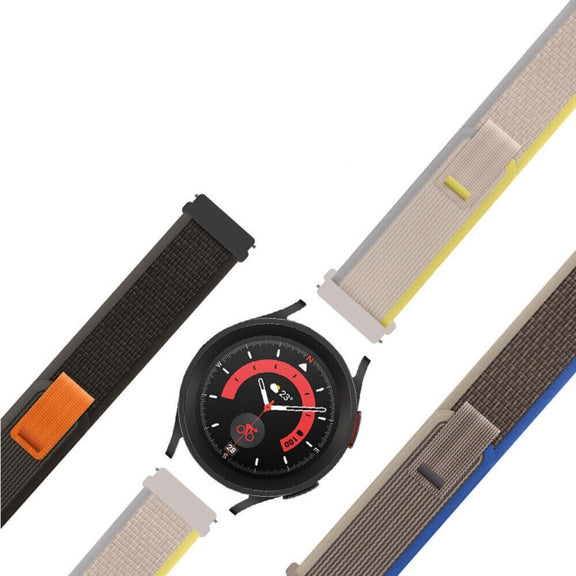 For  Garmin Venu 2 Plus / Sq 2 Loop Nylon Watch Band(Black Grey)