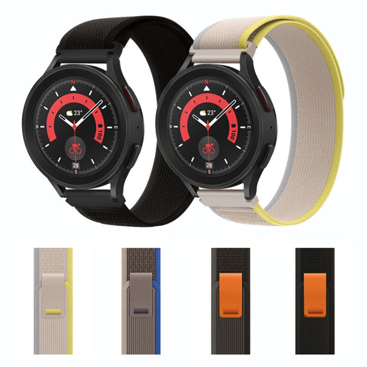 Compatible with Garmin Compatible witherunner 255 / 745 Loop Nylon Watch Band(Beige White)