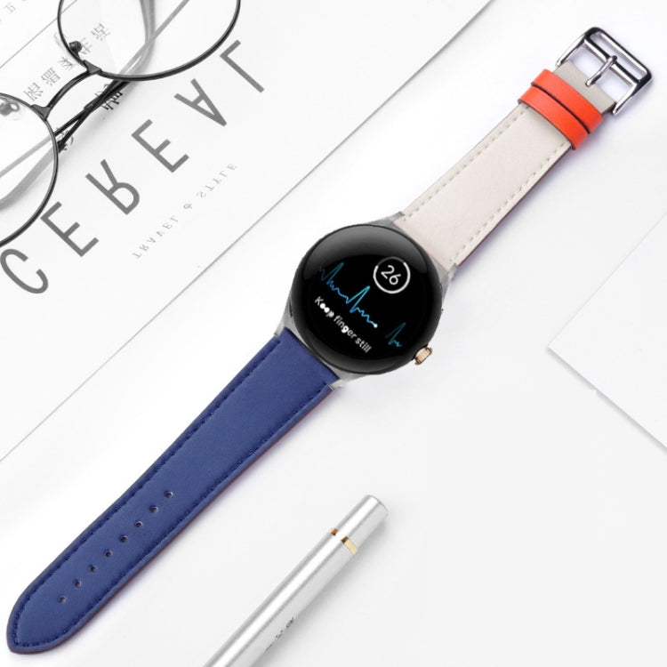 For Google Pixel Watch Genuine Leather Watch Band(Black)