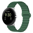 For Google Pixel Watch Reverse Buckle Magnetic Silicone Watch Band(Army Green)