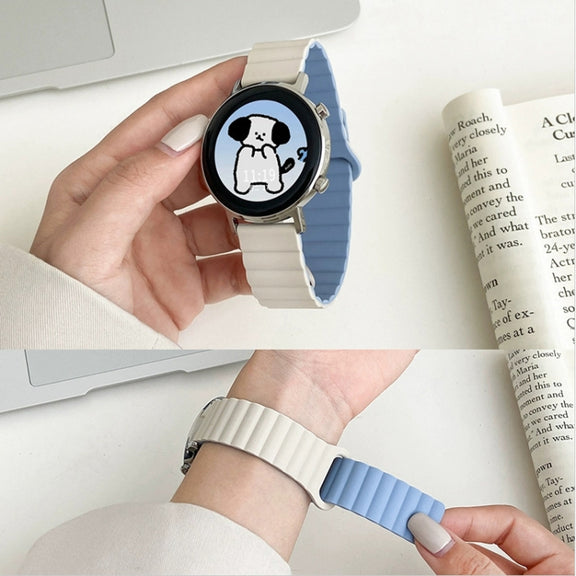 For Google Pixel Watch Reverse Buckle Magnetic Silicone Watch Band(Orange Red)