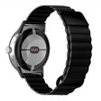 For Google Pixel Watch Reverse Buckle Magnetic Genuine Leather Watch Band(Black)