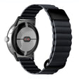 For Google Pixel Watch Reverse Buckle Magnetic Genuine Leather Watch Band(Grey)