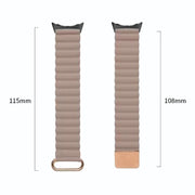 For Google Pixel Watch Reverse Buckle Magnetic Genuine Leather Watch Band(Ing Grass)