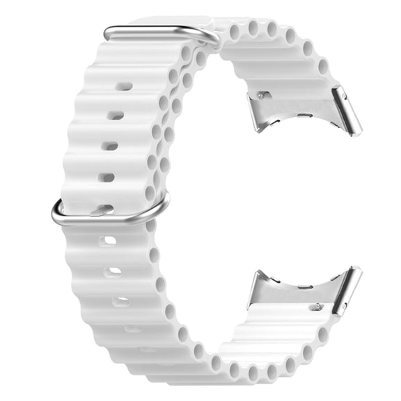 For Google Pixel Watch Ocean Silicone Watch Band(White)