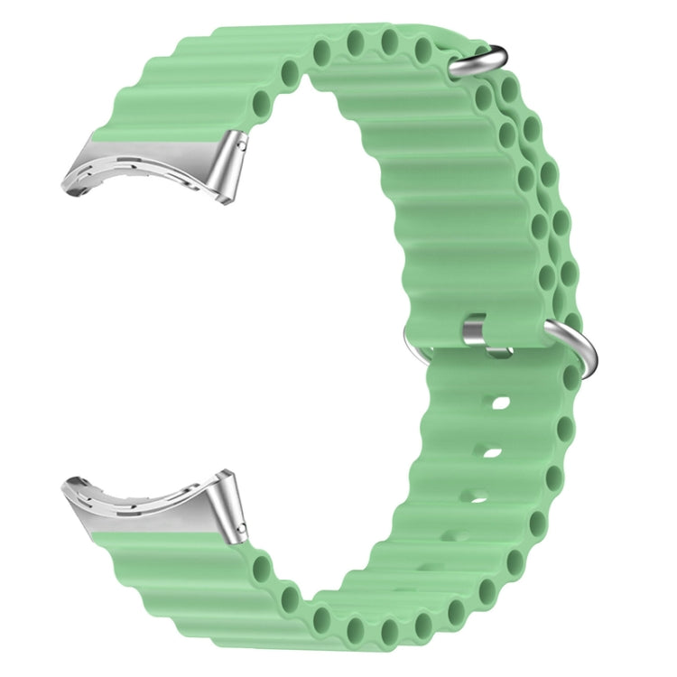 For Google Pixel Watch Ocean Silicone Watch Band(Mint Green)