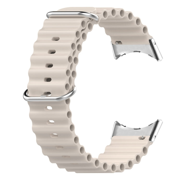 For Google Pixel Watch Ocean Silicone Watch Band(Starlight Color)