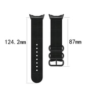 For Google Pixel Watch Three-ring Black Buckle Nylon Watch Band(Black Orange)