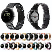 For Google Pixel Watch Three-beads Resin Watch Band(Rainbow)