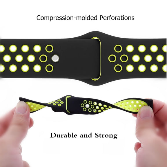 For Google Pixel Watch Two-color Reverse Buckle Silicone Watch Band(Black Blue)
