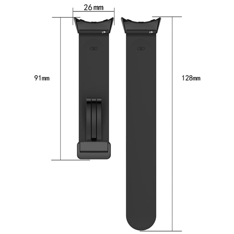 For Google Pixel Watch Two-color Folding Buckle Silicone Watch Band(Black Green)