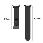 For Google Pixel Watch Solid-color Folding Buckle Silicone Watch Band(Black Wine Red)