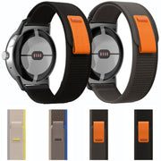 For Google Pixel Watch Loop Black Connector Nylon Watch Band(Black)