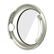 For Google Pixel Watch Frosted PC Frame Tempered Film Integrated Watch Protective Case(Starlight Silver)