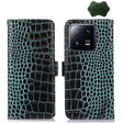 For Xiaomi 13 Pro Crocodile Top Layer Cowhide Leather Phone Case(Green) - free shipping - PMC TechLife - Order now!