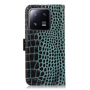 For Xiaomi 13 Pro Crocodile Top Layer Cowhide Leather Phone Case(Green)