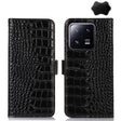 For Xiaomi 13 Pro Crocodile Top Layer Cowhide Leather Phone Case(Black) - 13 Pro Cases by PMC TechLife | Online Shopping South Africa | PMC TechLife
