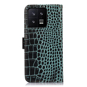 For Xiaomi 13 Crocodile Top Layer Cowhide Leather Phone Case(Green)