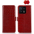 For Xiaomi 13 Crocodile Top Layer Cowhide Leather Phone Case(Red) - 13 Cases by PMC TechLife | Online Shopping South Africa | PMC TechLife