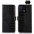 For Xiaomi 13 Crocodile Top Layer Cowhide Leather Phone Case(Black) - 13 Cases by PMC TechLife | Online Shopping South Africa | PMC TechLife