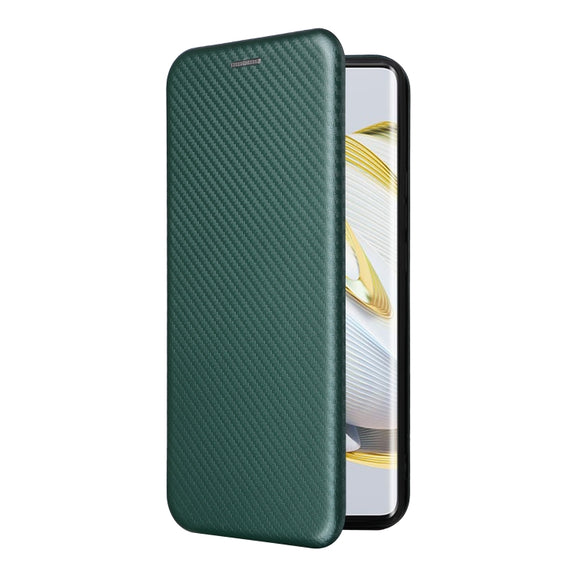 For Huawei nova 10 Carbon Fiber Texture Flip Leather Phone Case(Green)