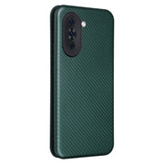 For Huawei nova 10 Carbon Fiber Texture Flip Leather Phone Case(Green)