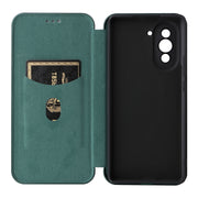 For Huawei nova 10 Carbon Fiber Texture Flip Leather Phone Case(Green)