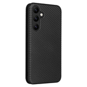 For Samsung Galaxy A34 5G Carbon Fiber Texture Flip Leather Phone Case(Black)
