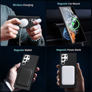 For Samsung Galaxy S23 Ultra 5G MagSafe Magnetic Liquid Silicone Phone Case(Black)