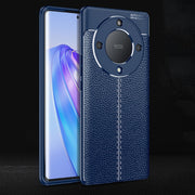 For Honor X9a Litchi Texture Shockproof TPU Phone Case(Blue)