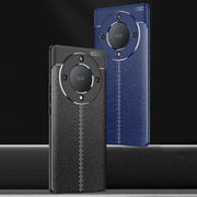 For Honor X9a Litchi Texture Shockproof TPU Phone Case(Black)