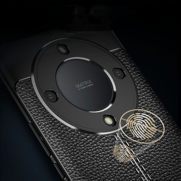 For Honor X9a Litchi Texture Shockproof TPU Phone Case(Black)