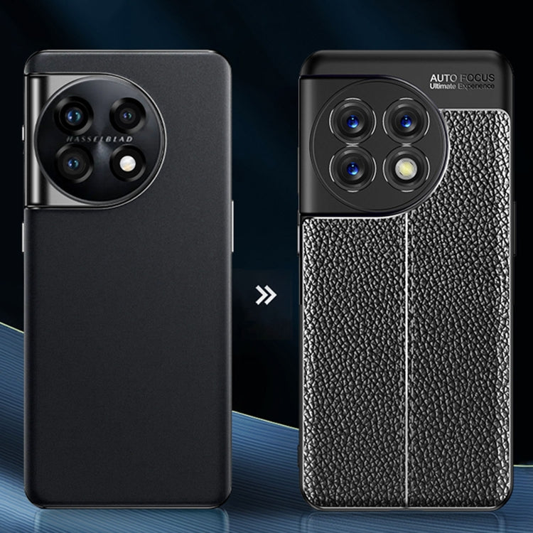 For OnePlus 11 5G Litchi Texture Shockproof TPU Phone Case(Black)