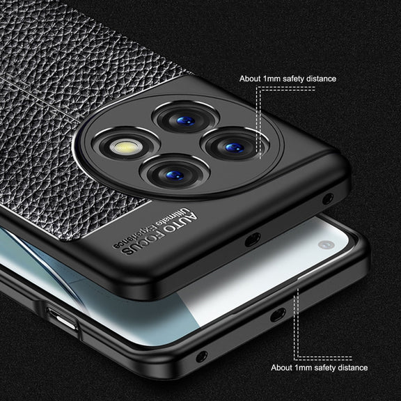 For OnePlus 11 5G Litchi Texture Shockproof TPU Phone Case(Black)