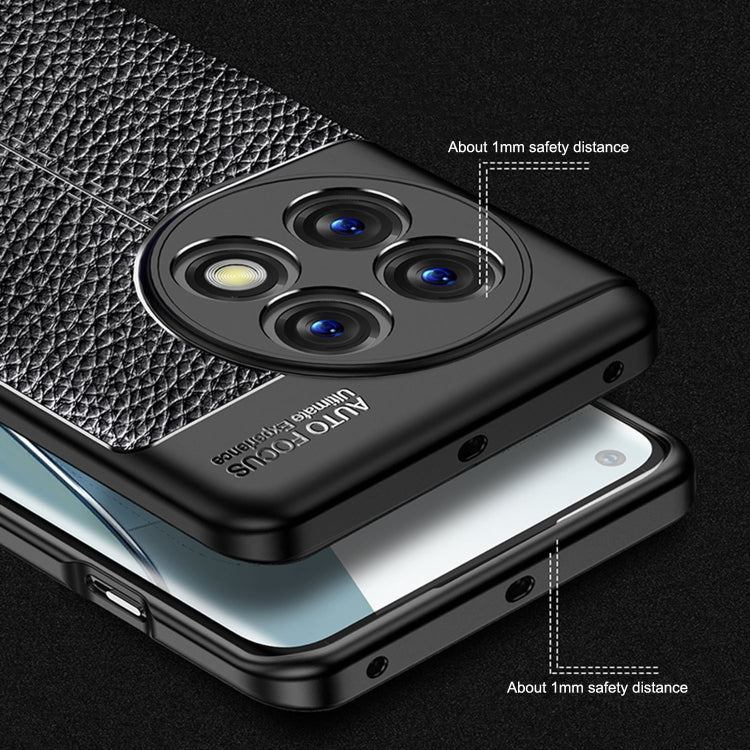 For OnePlus 11 5G Litchi Texture Shockproof TPU Phone Case(Black)