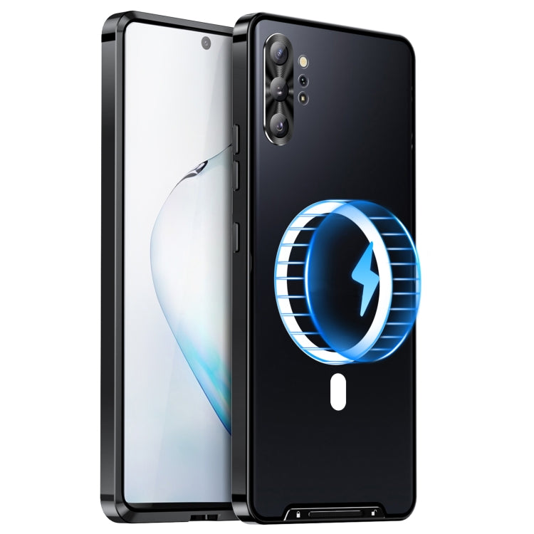 For Samsung Galaxy Note10+ MagSafe Magnetic Frosted Metal Phone Case(Black)
