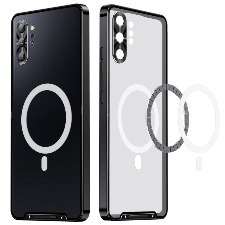 For Samsung Galaxy Note10+ MagSafe Magnetic Frosted Metal Phone Case(Black)