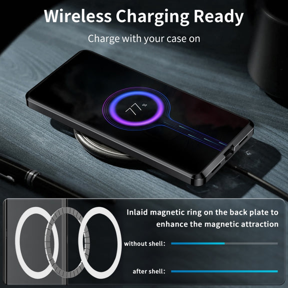 For Samsung Galaxy Note10+ MagSafe Magnetic Frosted Metal Phone Case(Black)