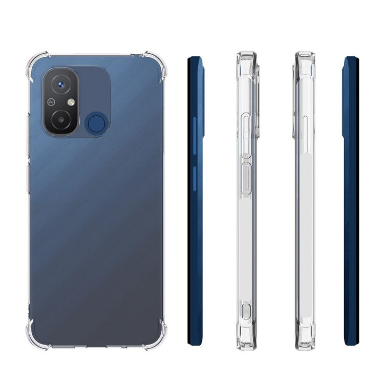 For Xiaomi Redmi 12C Shockproof Non-slip Thickening TPU Phone Case(Transparent)