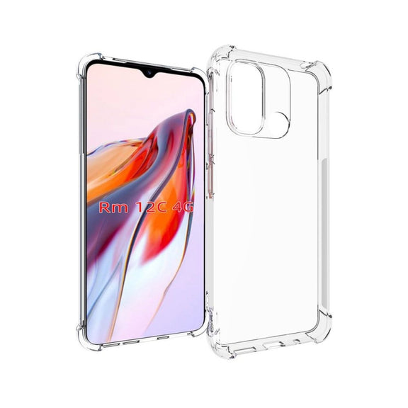 For Xiaomi Redmi 12C Shockproof Non-slip Thickening TPU Phone Case(Transparent)